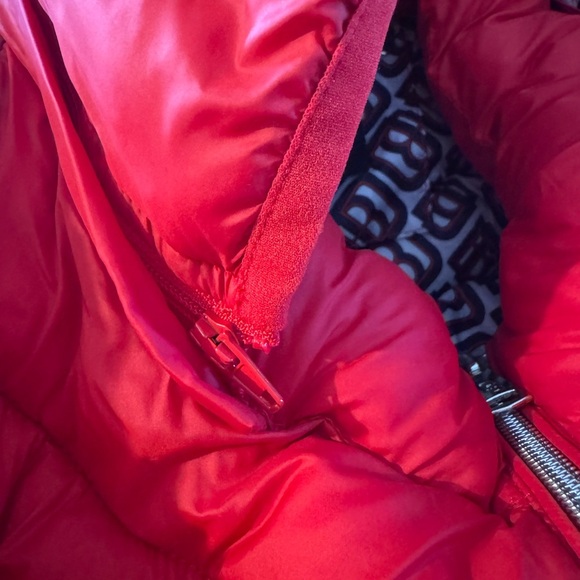 Dennis Basso Water Resistant Quilted Jacket Lining Red Fire Sz xl - Picture 7 of 8